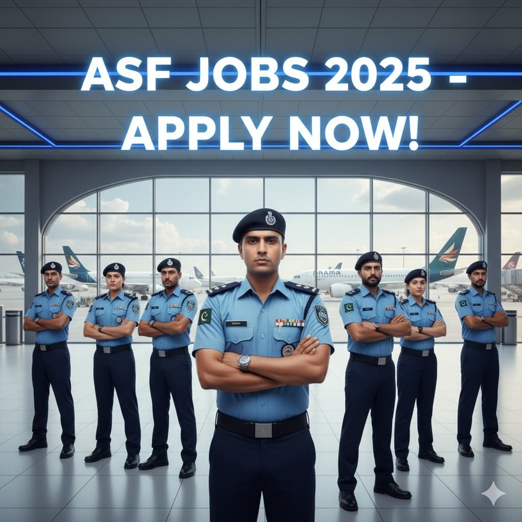 airport security force asf jobs 2025 official recruitment poster pakistan