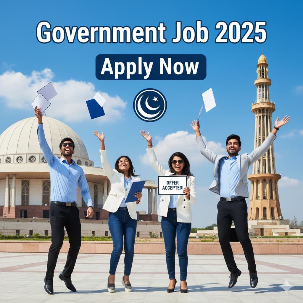 Young professionals celebrating after getting Government Job 2025 offers in Pakistan – secure and respected government careers.